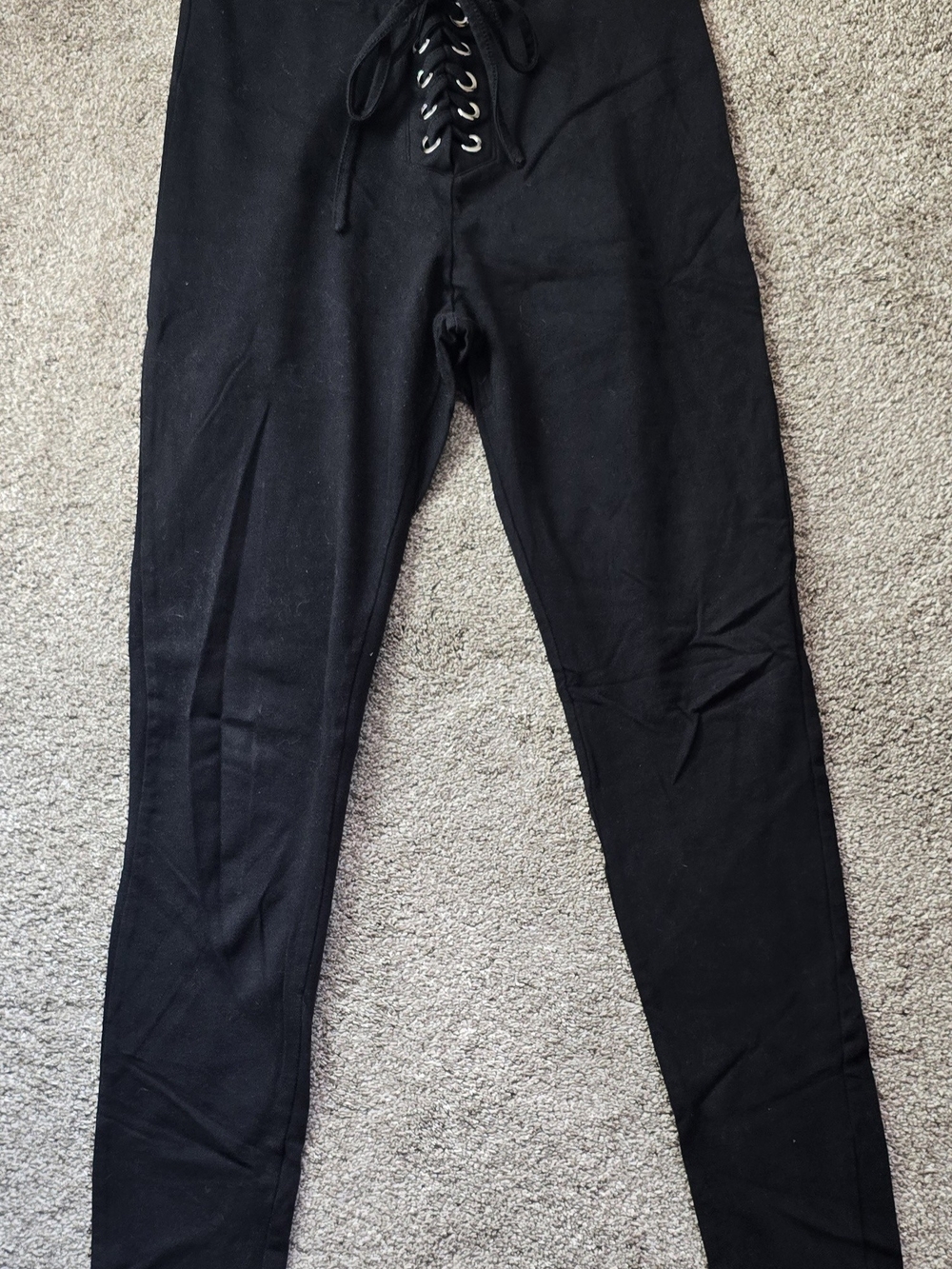 Kittenish Black Lace-Up Men’s Joggers